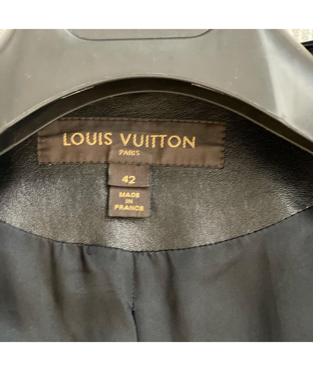LOUIS VUITTON Черная кожаная куртка, фото 3