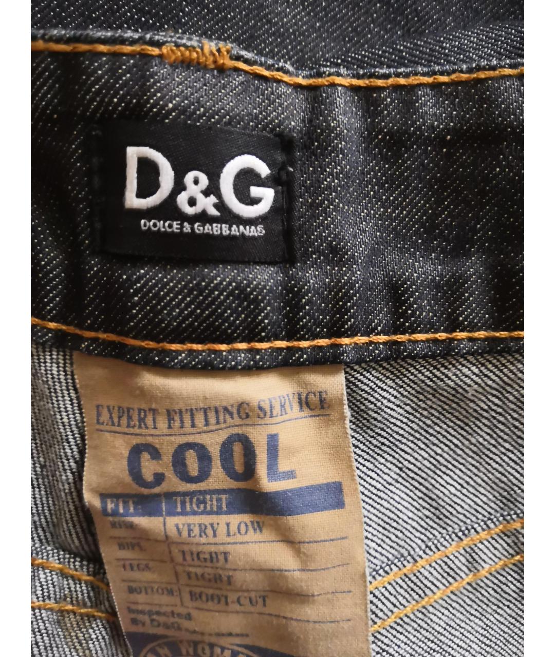 DOLCE&GABBANA Антрацитовые хлопковые джинсы клеш, фото 4