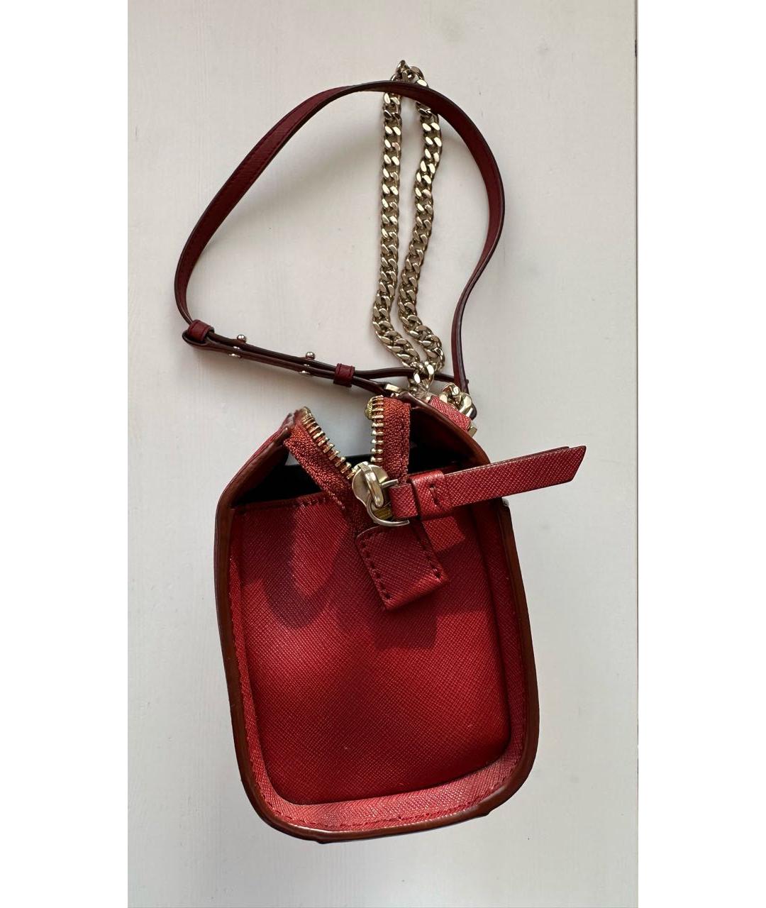 DKNY Бордовая кожаная сумка через плечо, фото 2