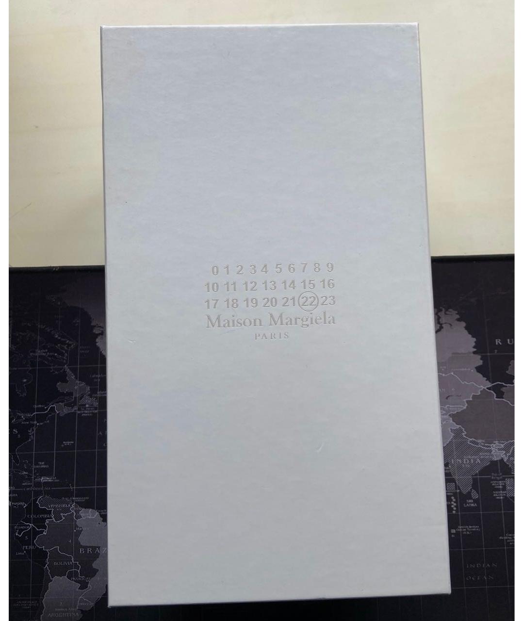 MAISON MARGIELA Бежевые кожаные низкие кроссовки / кеды, фото 5
