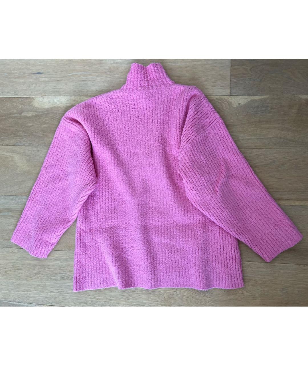 BALENCIAGA Розовый хлопко-эластановый джемпер / свитер, фото 2