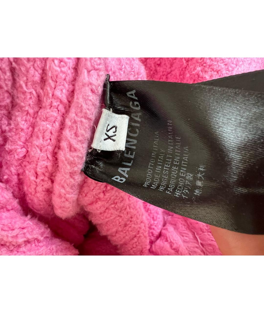 BALENCIAGA Розовый хлопко-эластановый джемпер / свитер, фото 4
