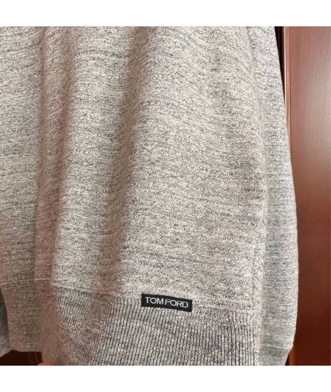 TOM FORD Серый хлопковый спортивный костюм, фото 4