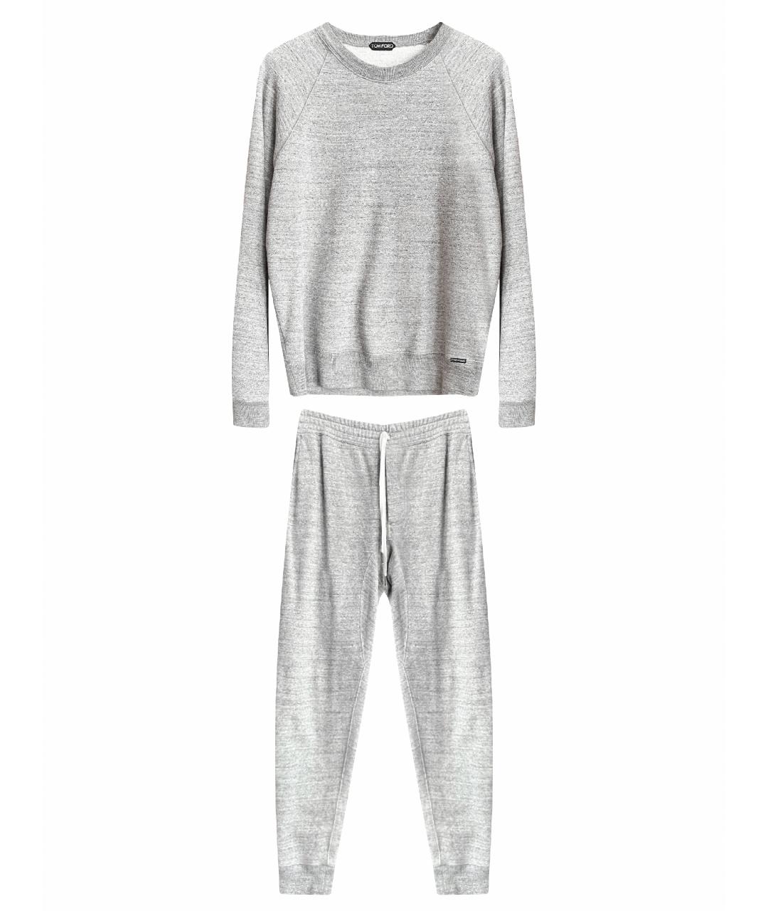 TOM FORD Серый хлопковый спортивный костюм, фото 1