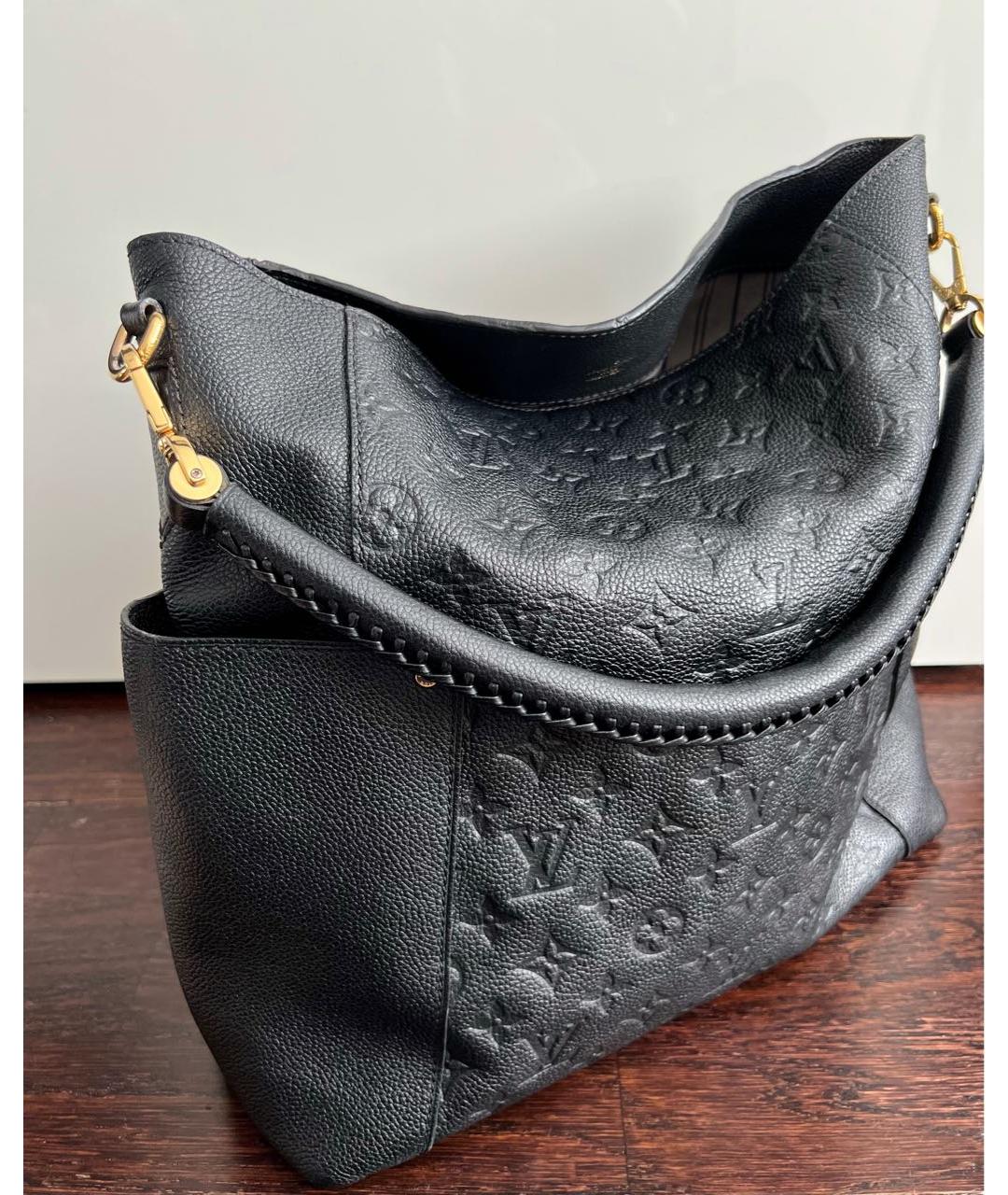 LOUIS VUITTON Черная кожаная сумка через плечо, фото 4