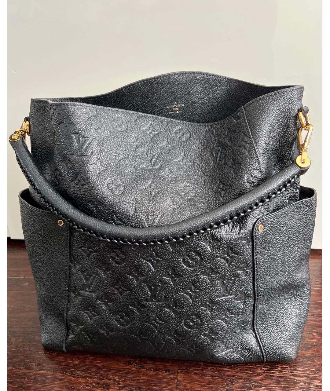 LOUIS VUITTON Черная кожаная сумка через плечо, фото 2