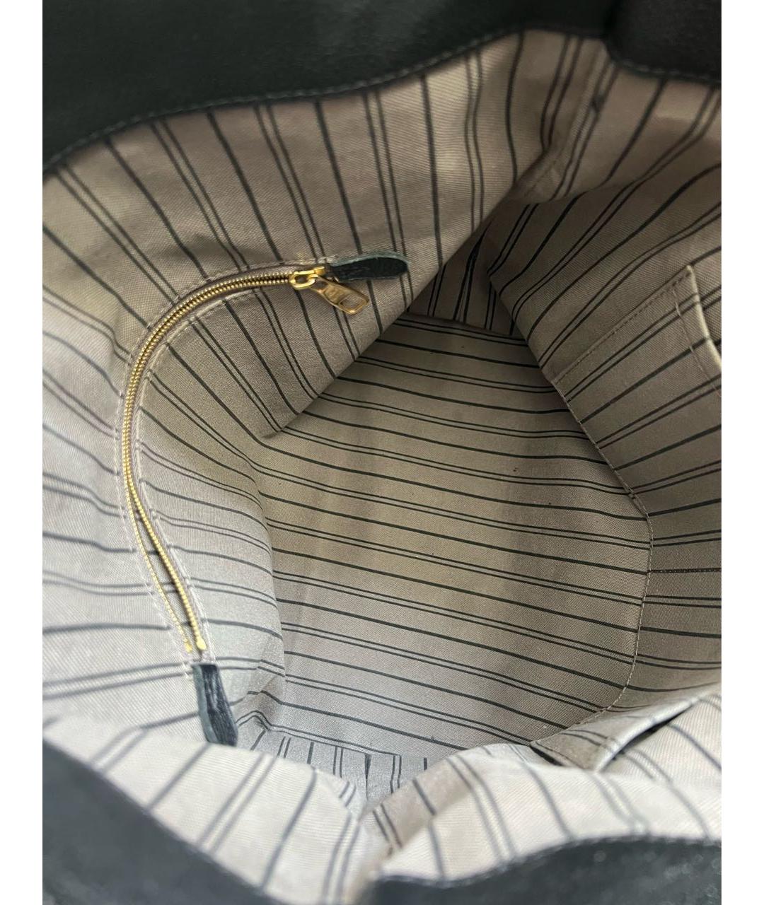 LOUIS VUITTON Черная кожаная сумка через плечо, фото 7