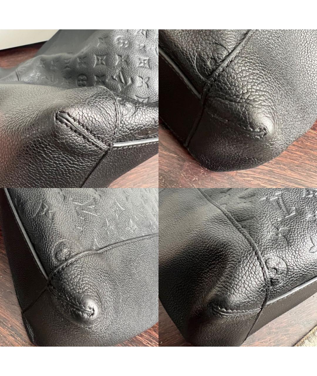 LOUIS VUITTON Черная кожаная сумка через плечо, фото 8