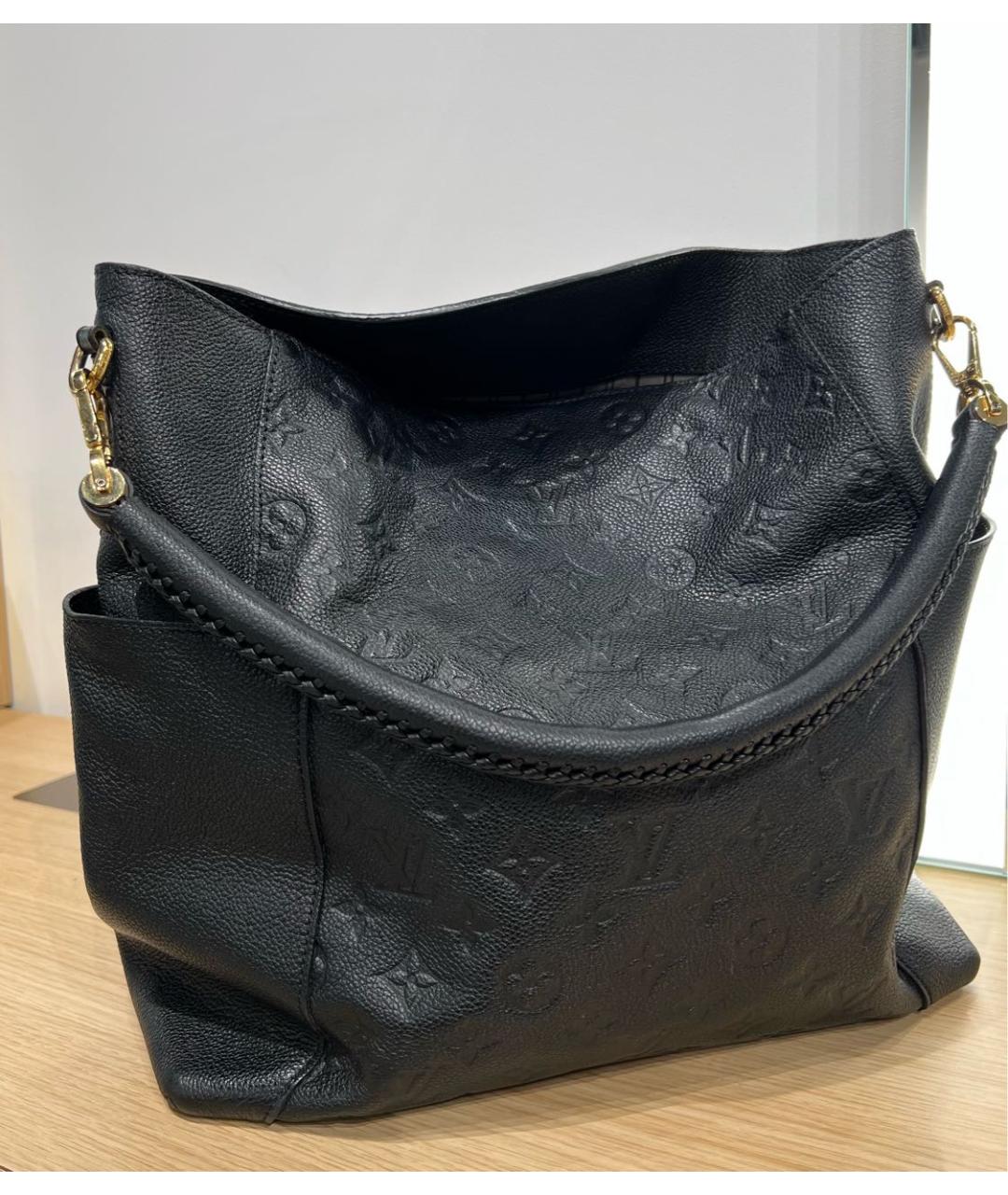 LOUIS VUITTON Черная кожаная сумка через плечо, фото 6