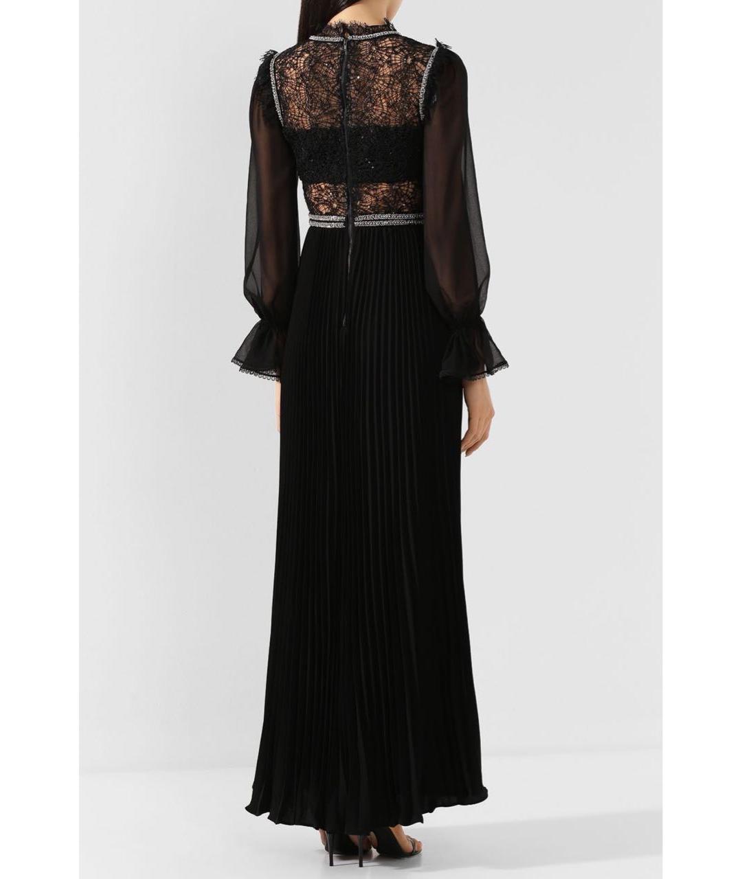 SELF-PORTRAIT Черное кружевное вечернее платье, фото 2