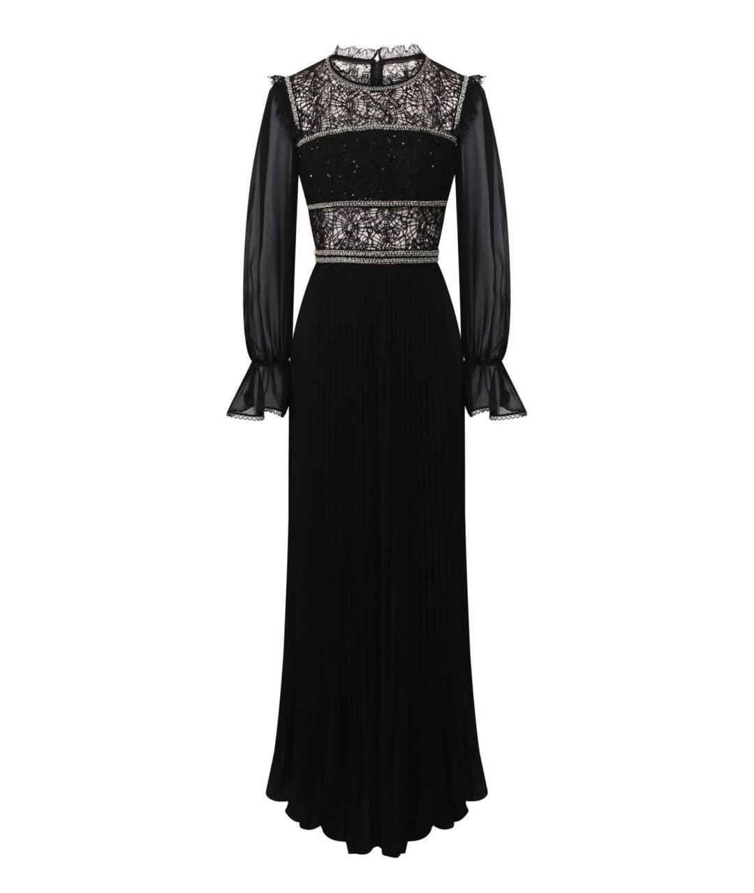 SELF-PORTRAIT Черное кружевное вечернее платье, фото 1