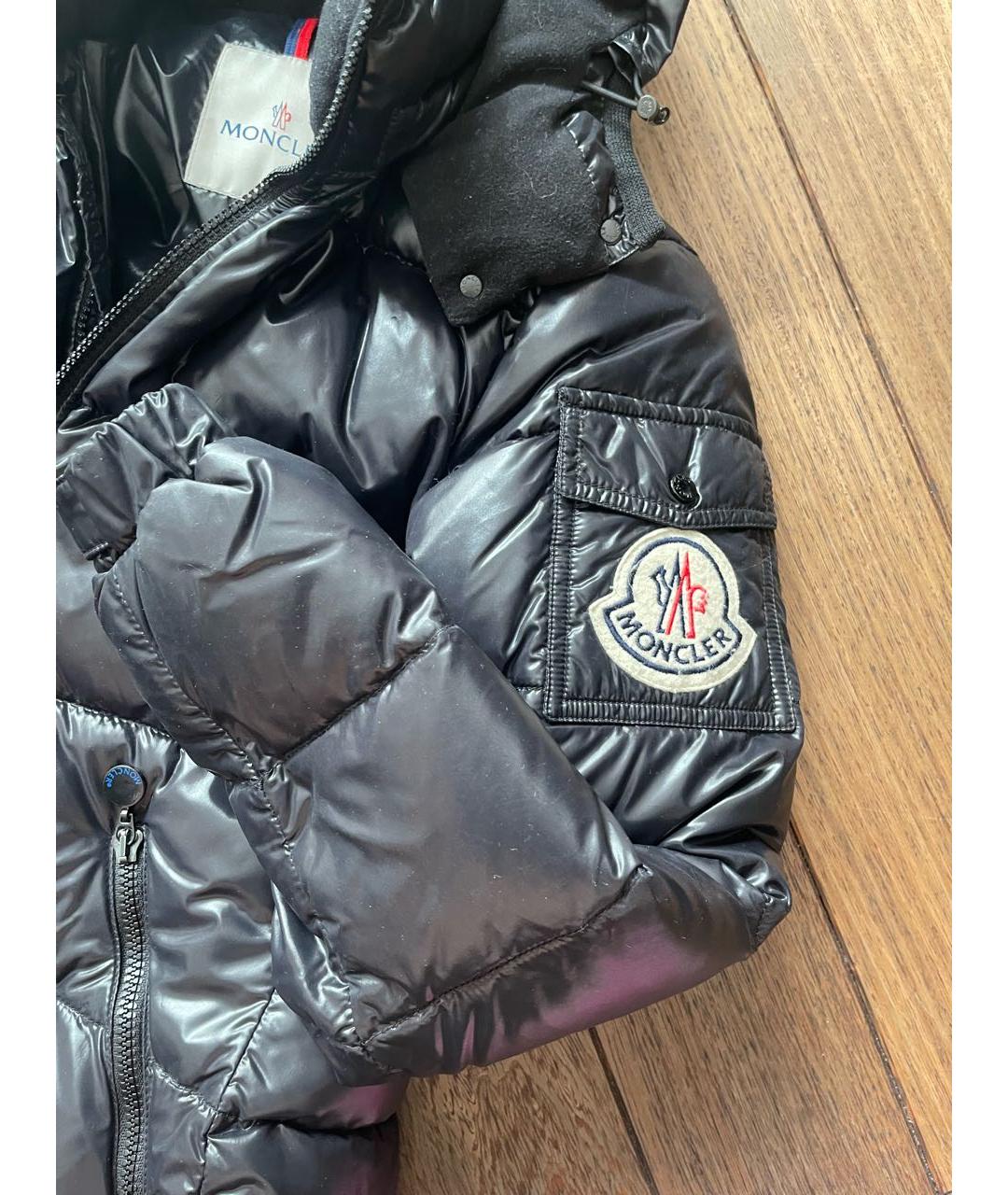 MONCLER Черный пуховик, фото 7