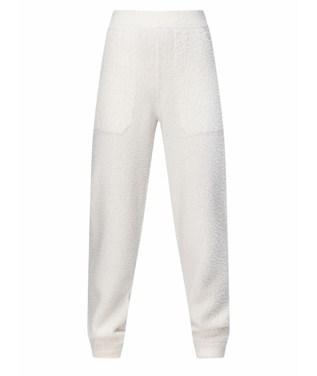 MRZ Белые шерстяные прямые брюки, фото 1