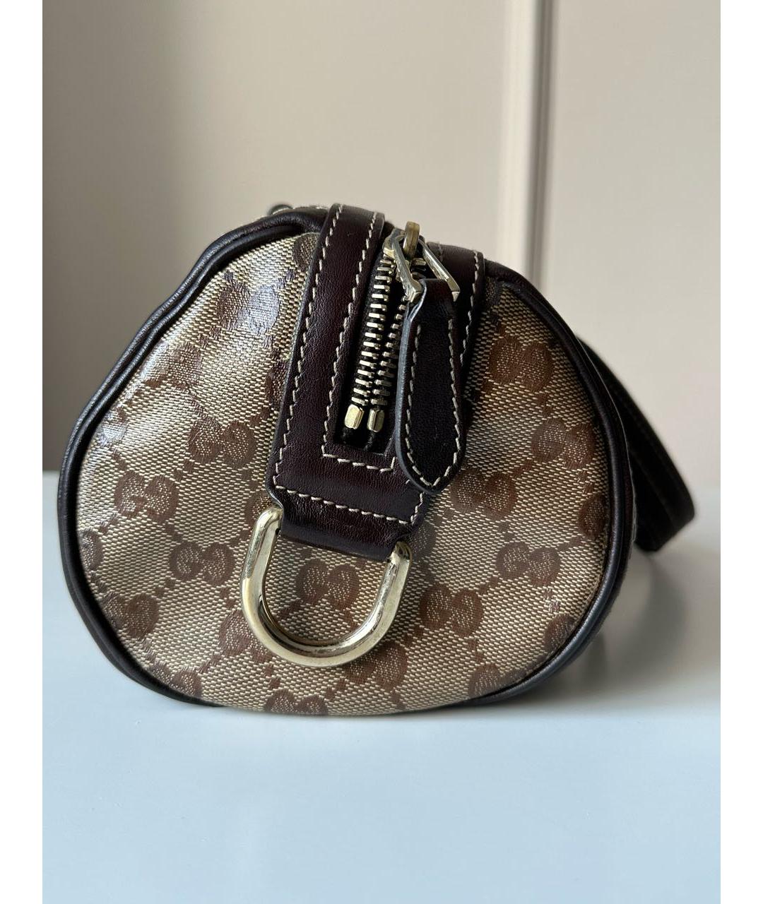 GUCCI Коричневая кожаная сумка с короткими ручками, фото 4