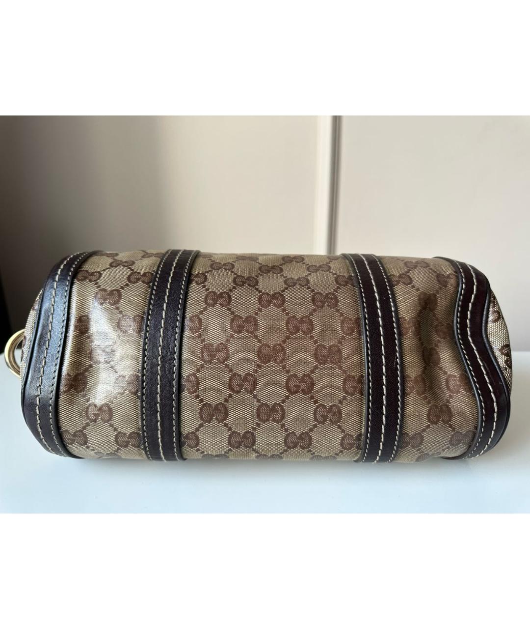 GUCCI Коричневая кожаная сумка с короткими ручками, фото 5