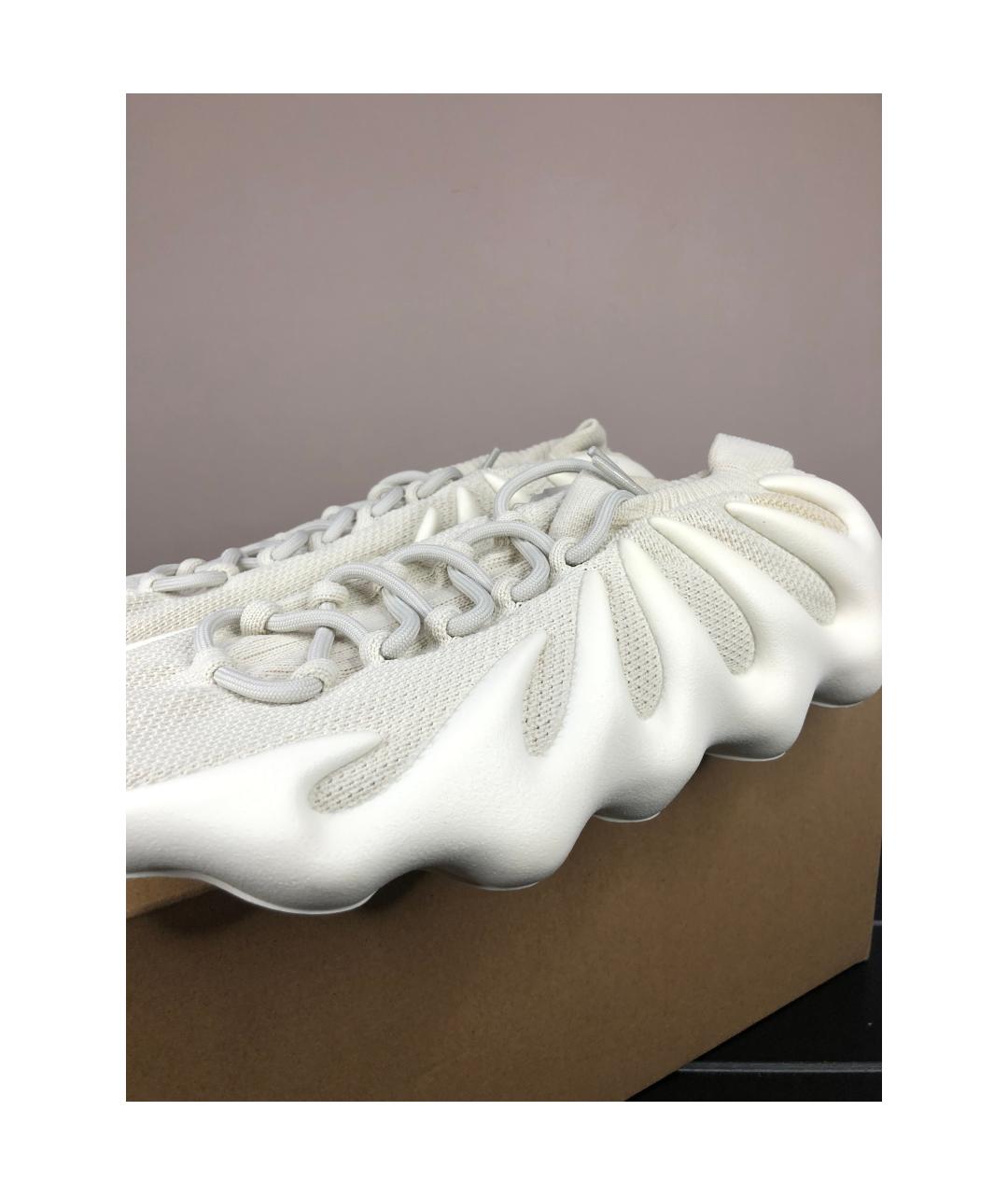 ADIDAS YEEZY Белые текстильные низкие кроссовки / кеды, фото 7