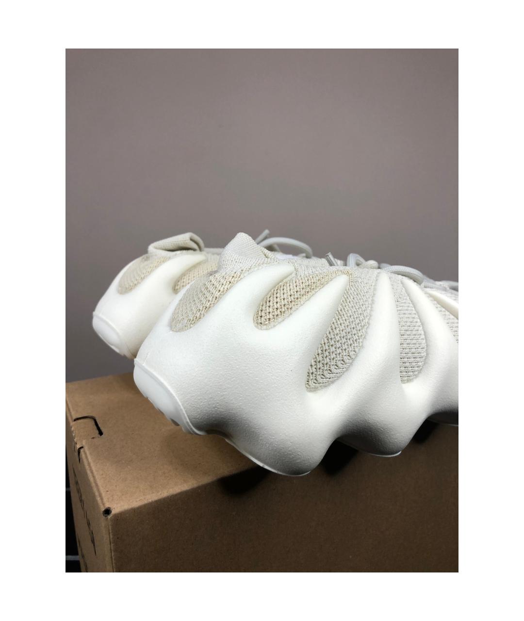 ADIDAS YEEZY Белые текстильные низкие кроссовки / кеды, фото 6