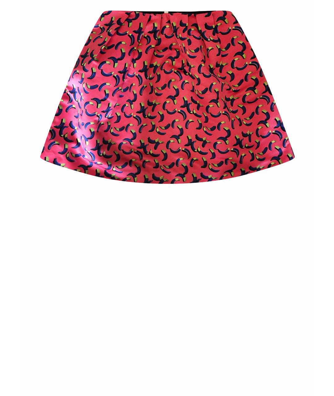MARKUS LUPFER Фуксия полиэстеровая юбка мини, фото 1