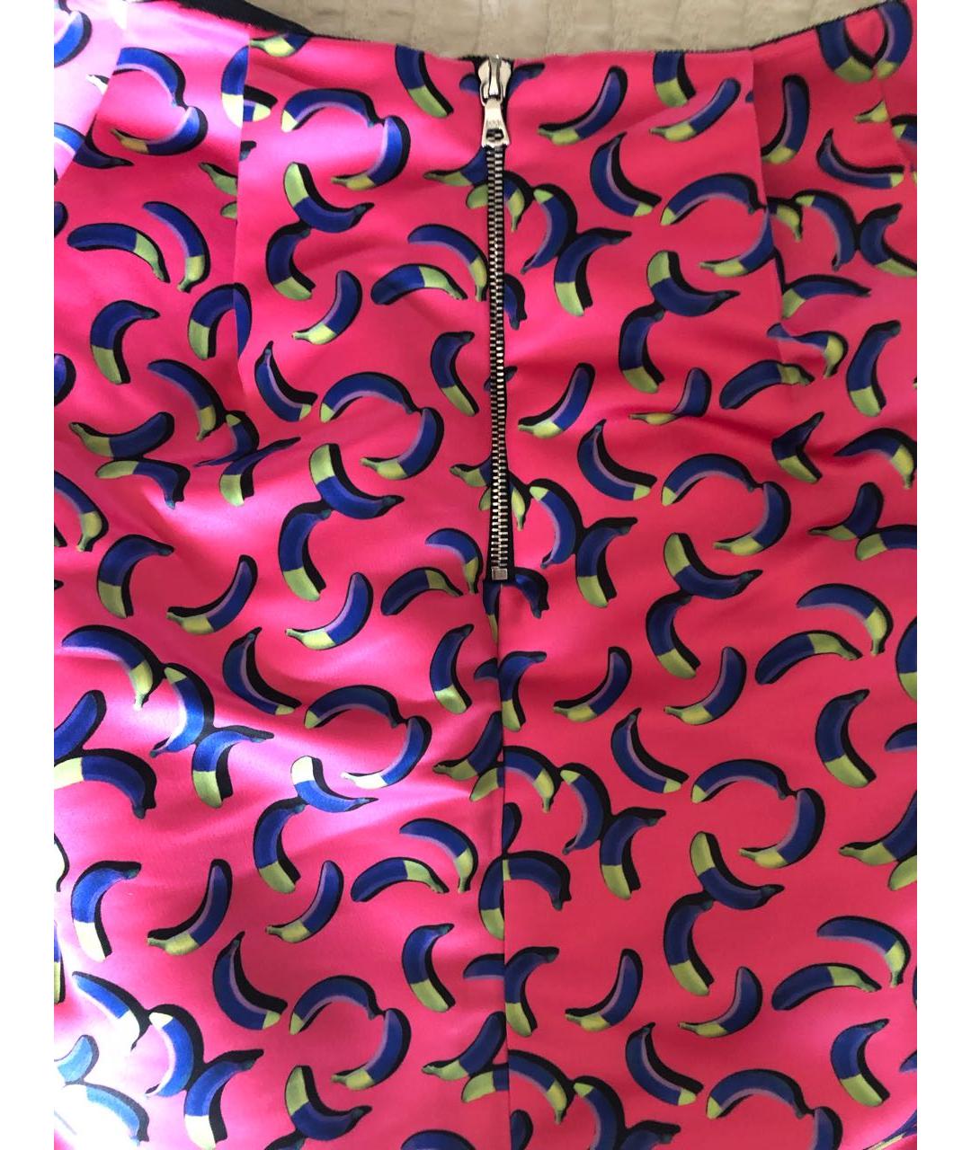 MARKUS LUPFER Фуксия полиэстеровая юбка мини, фото 4