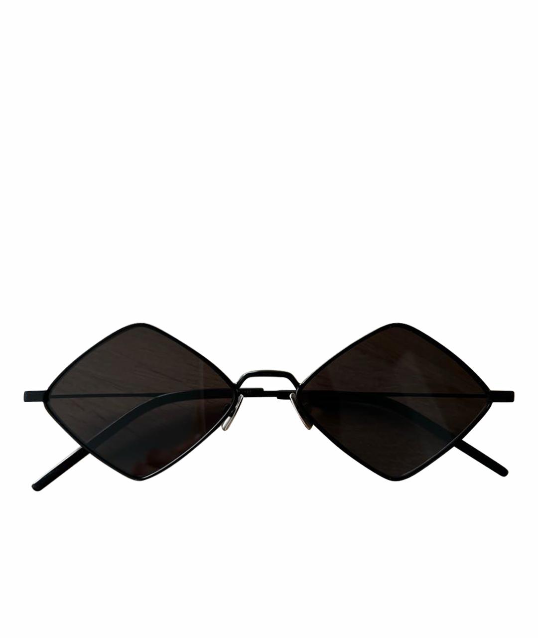 SAINT LAURENT Черные металлические солнцезащитные очки, фото 1