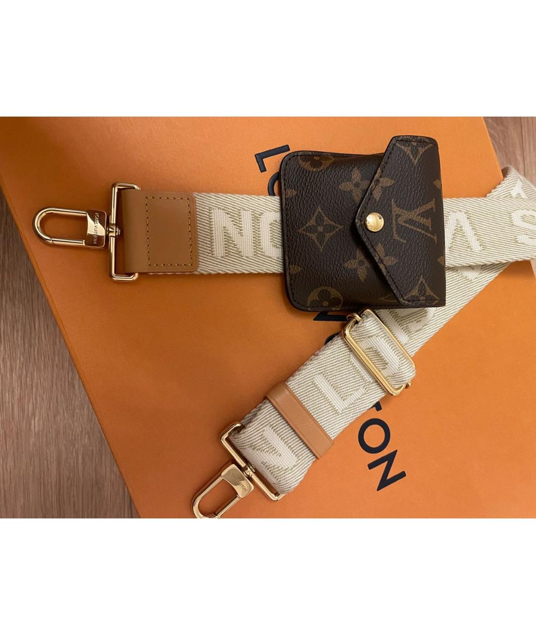 LOUIS VUITTON Коричневая кожаная сумка через плечо, фото 3
