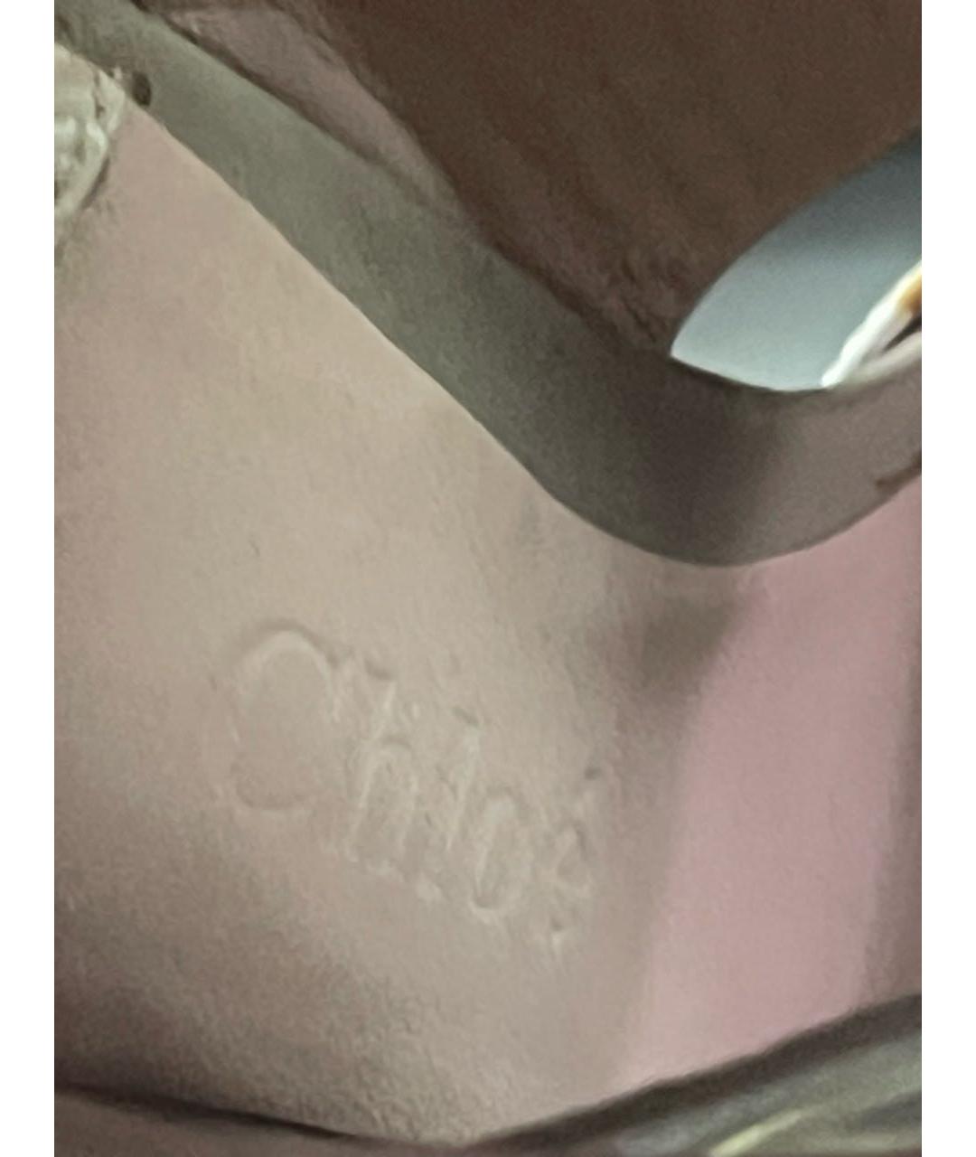 CHLOE Белые кожаные босоножки, фото 6