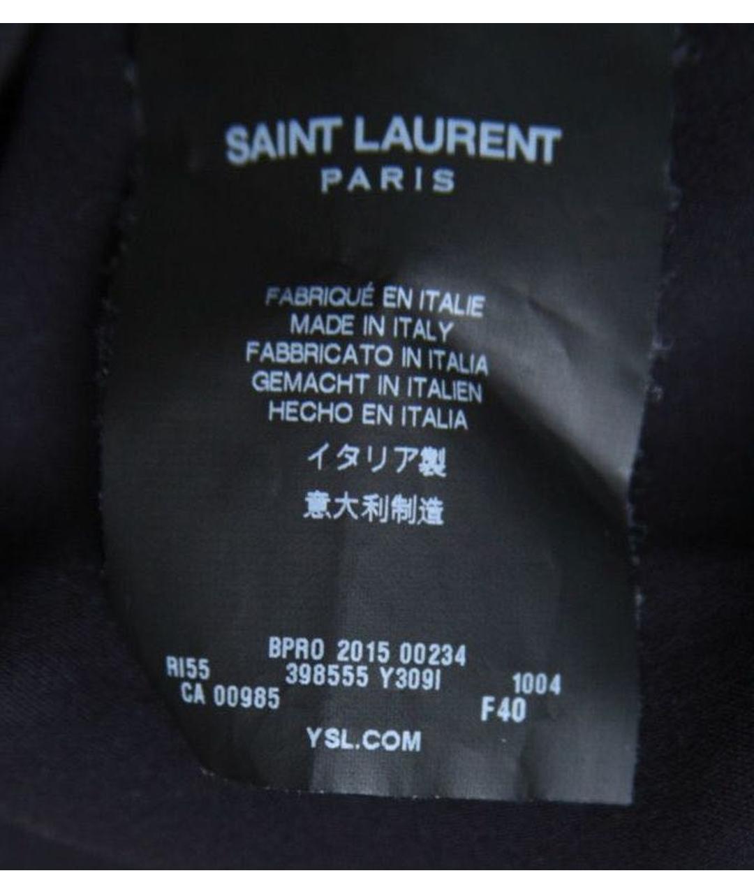 SAINT LAURENT Черное вискозное повседневное платье, фото 4
