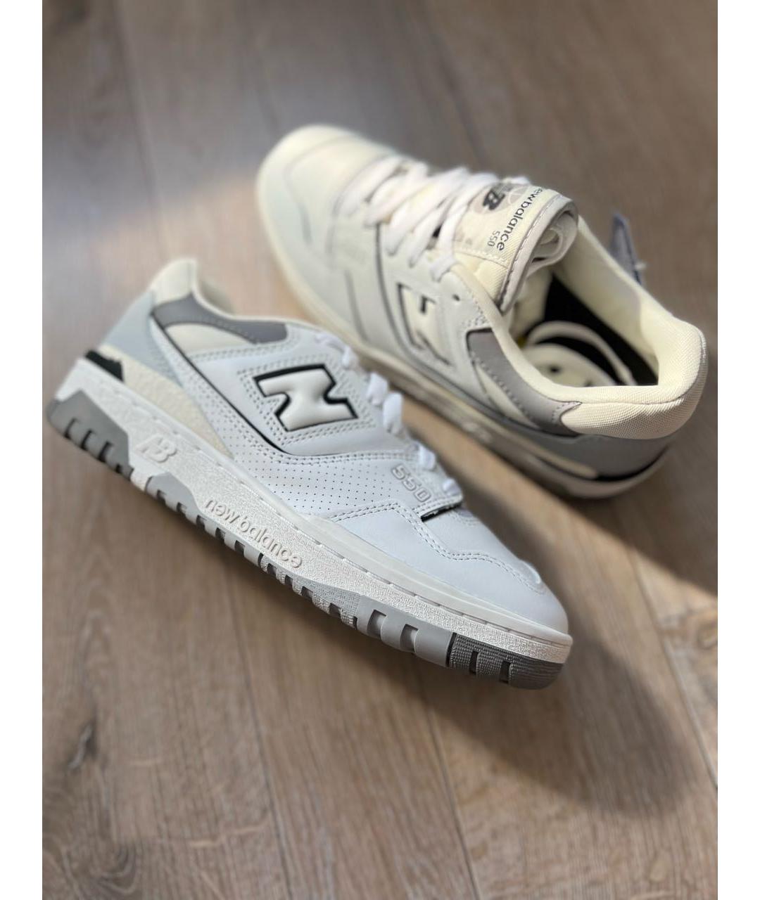 NEW BALANCE Белые кожаные кроссовки, фото 5
