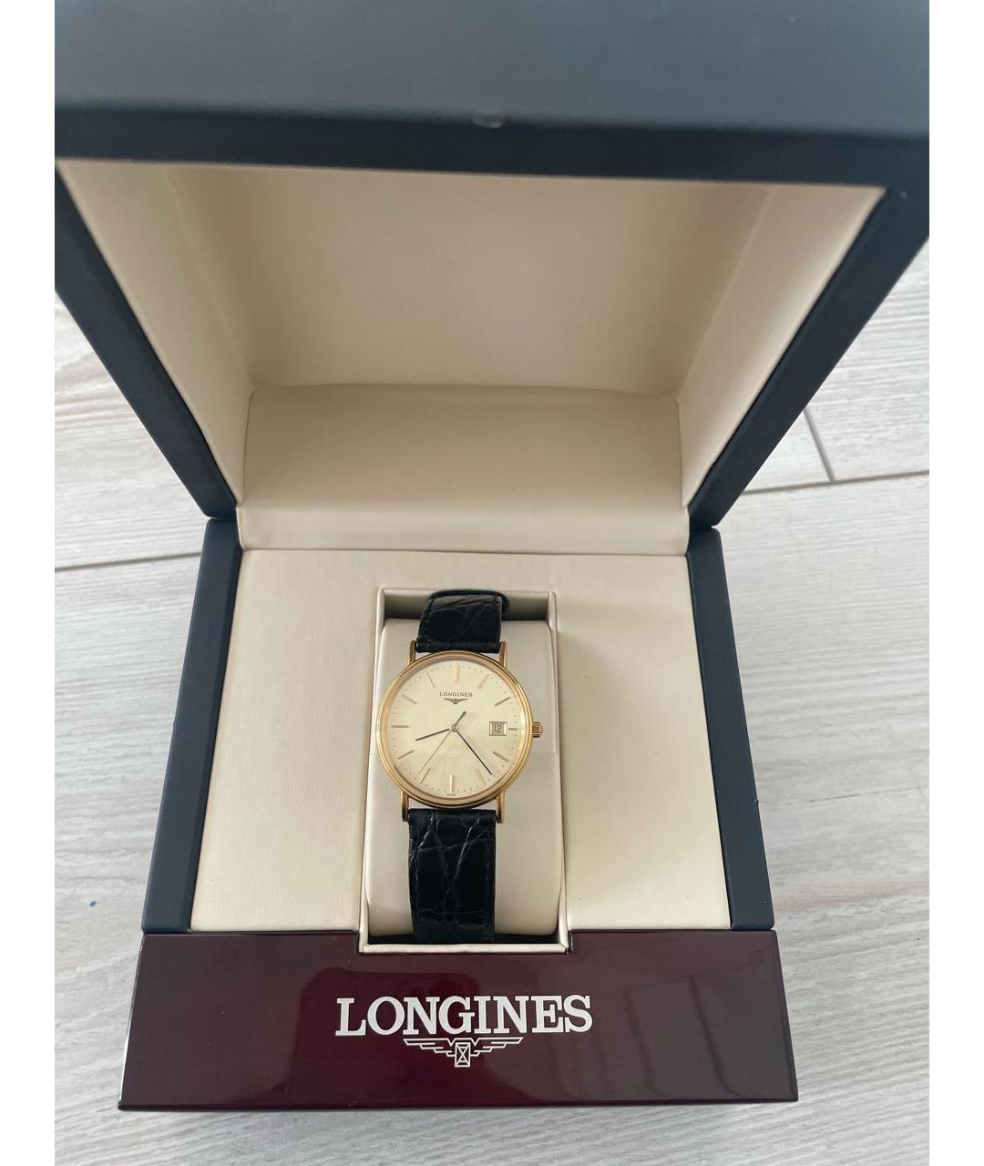 LONGINES Золотые стальные часы, фото 4