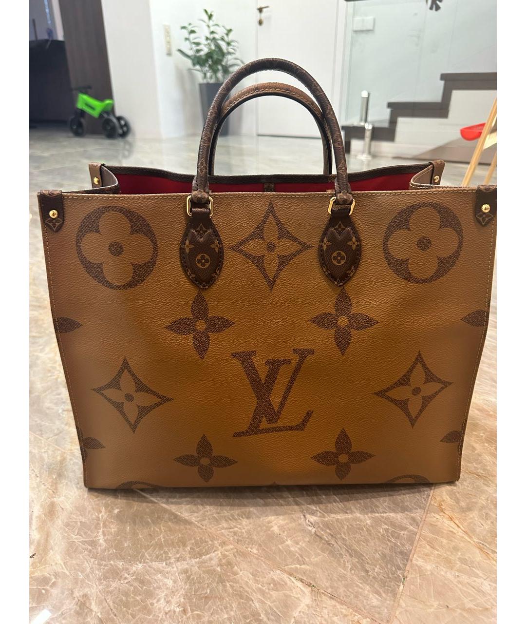 LOUIS VUITTON Коричневая сумка тоут, фото 3