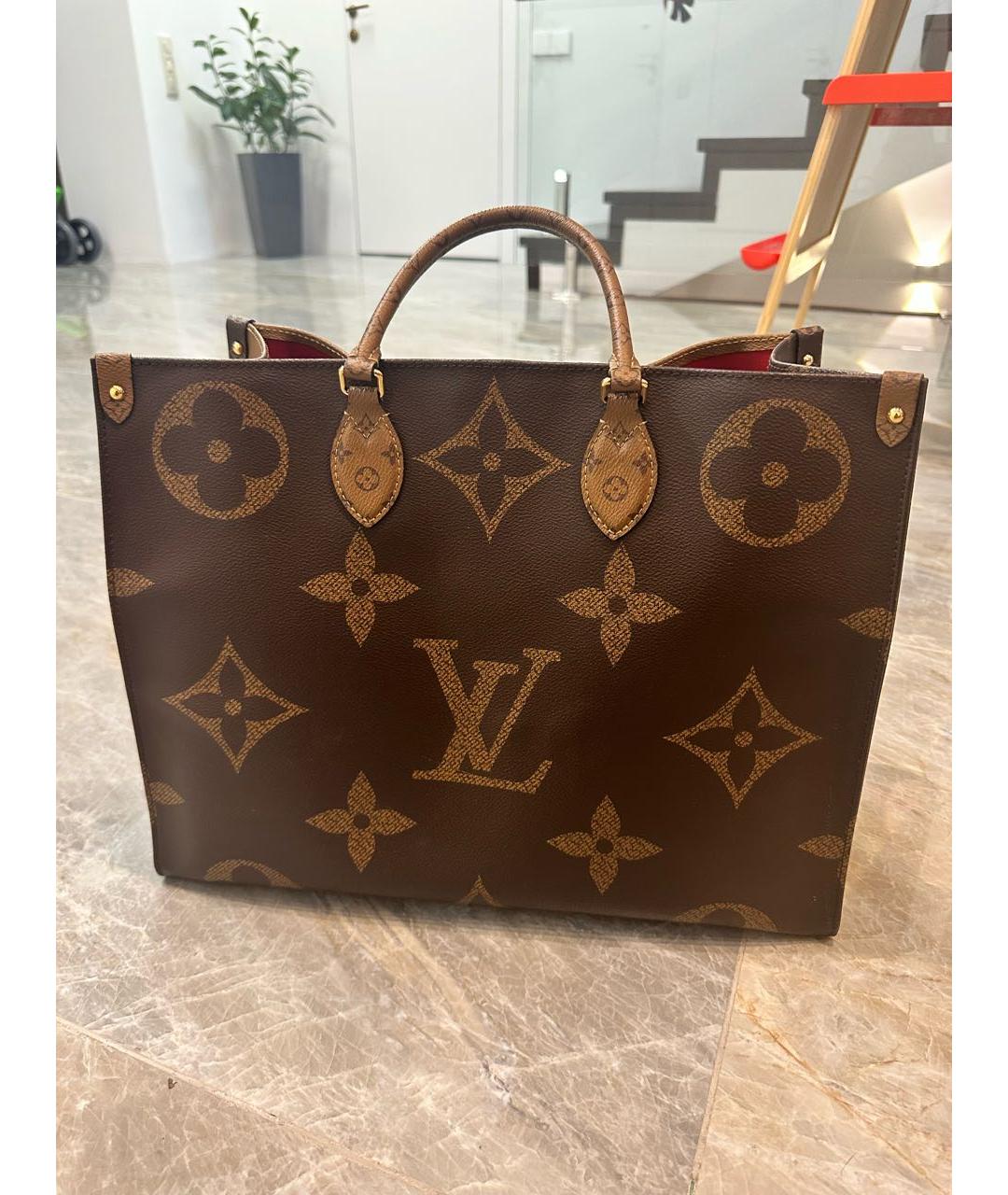 LOUIS VUITTON Коричневая сумка тоут, фото 6