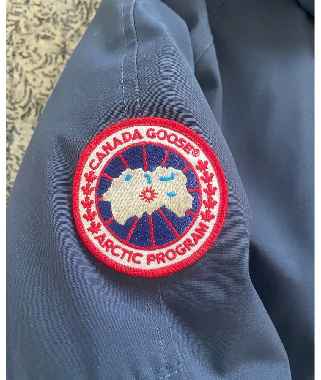 CANADA GOOSE Темно-синий полиэстеровый пуховик, фото 5