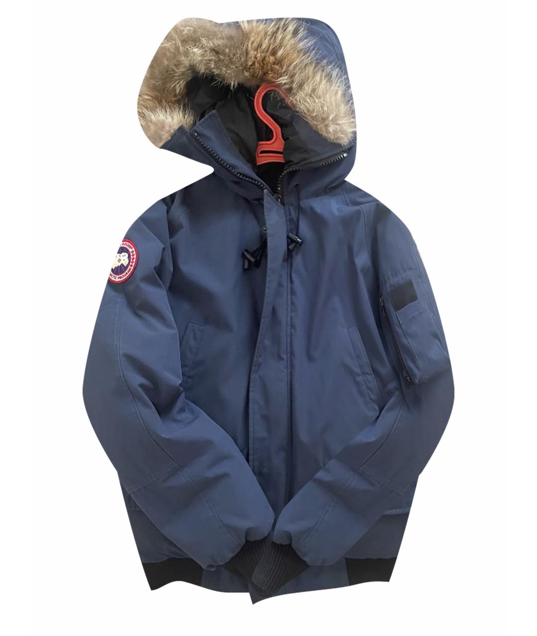 CANADA GOOSE Темно-синий полиэстеровый пуховик, фото 1