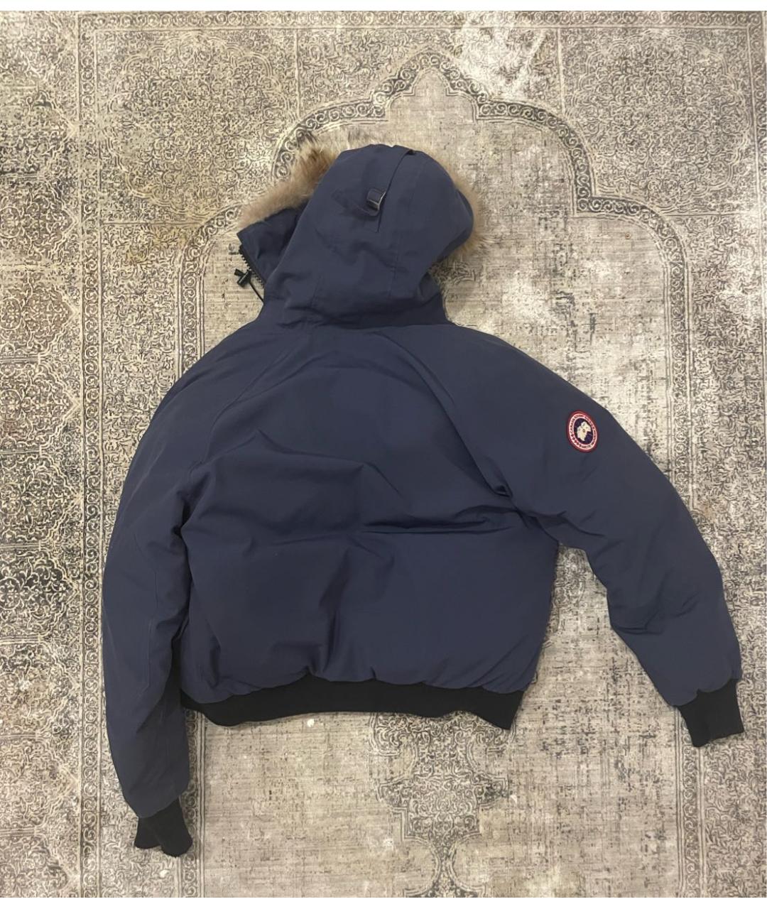 CANADA GOOSE Темно-синий полиэстеровый пуховик, фото 2
