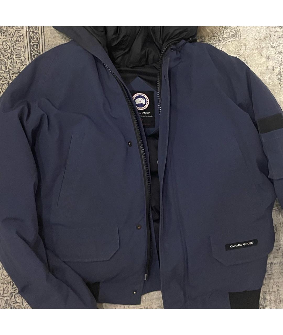 CANADA GOOSE Темно-синий полиэстеровый пуховик, фото 4