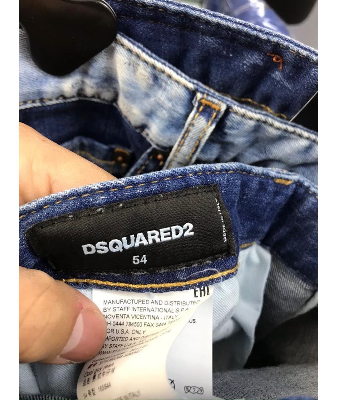 DSQUARED2 Синие прямые джинсы, фото 3