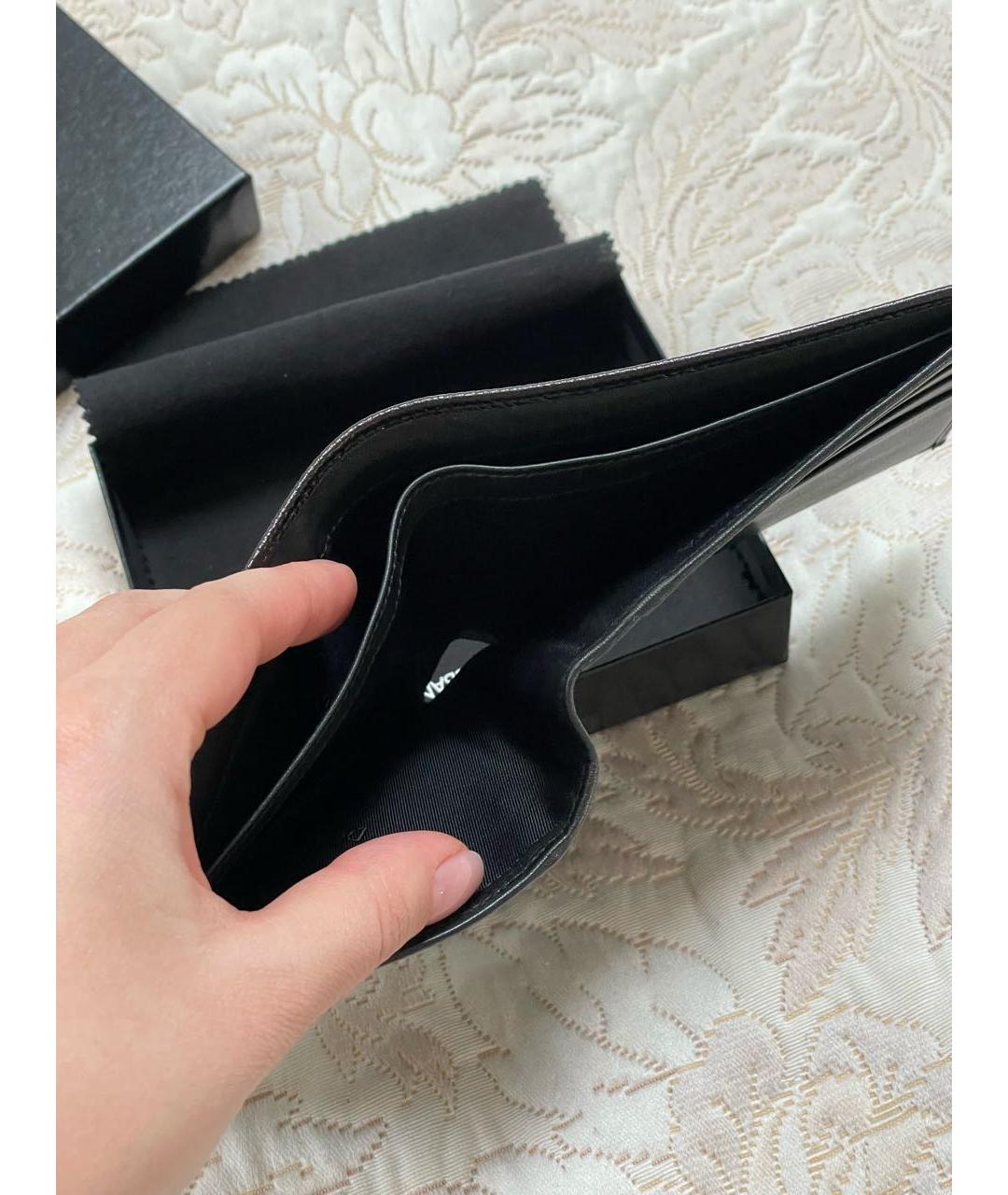 DOLCE&GABBANA Черный кожаный кошелек, фото 3