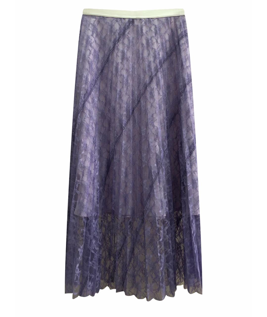 SANDRO Фиолетовая полиэстеровая юбка миди, фото 1