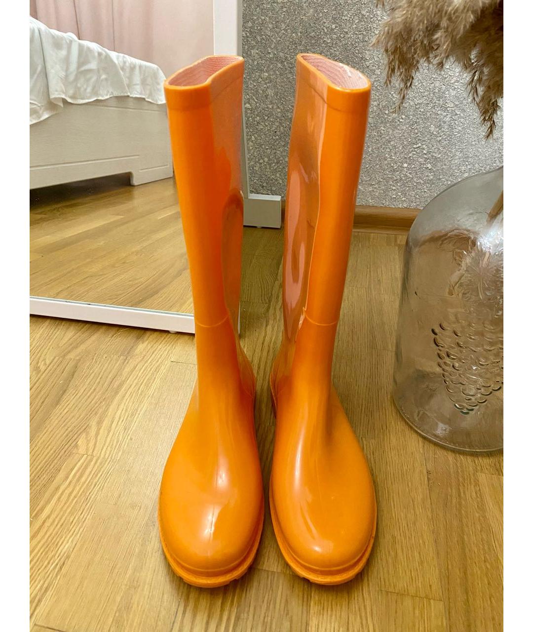 DIESEL Оранжевое резиновые сапоги, фото 3