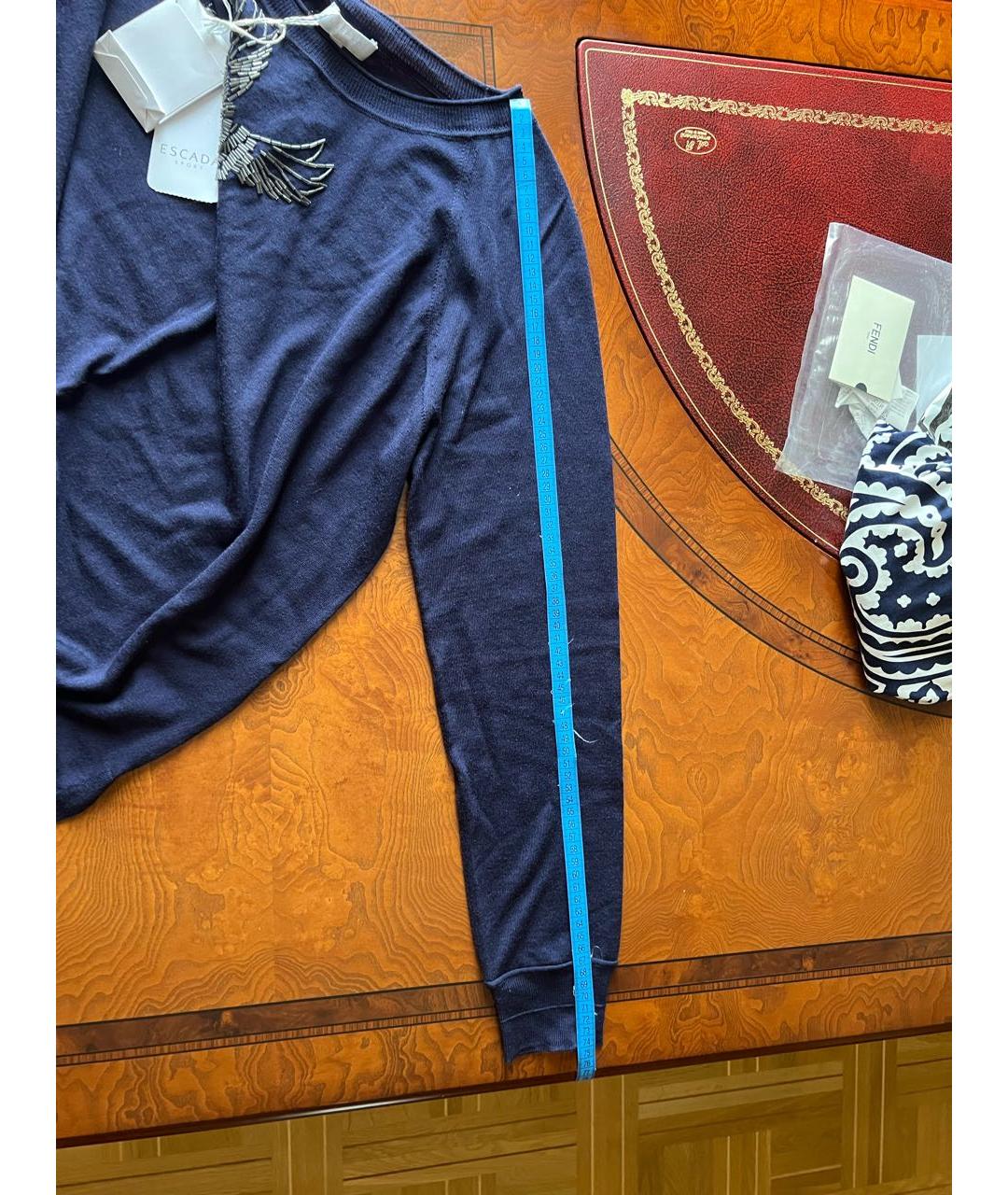 ESCADA Темно-синий кашемировый джемпер / свитер, фото 6