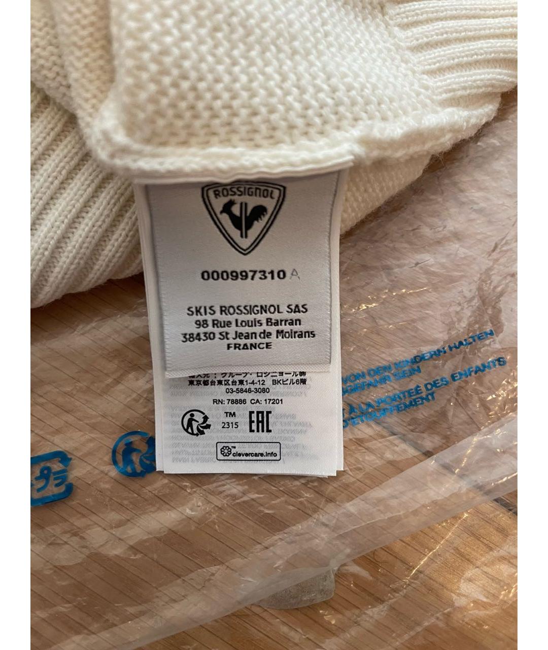 ROSSIGNOL Белый шерстяной джемпер / свитер, фото 5