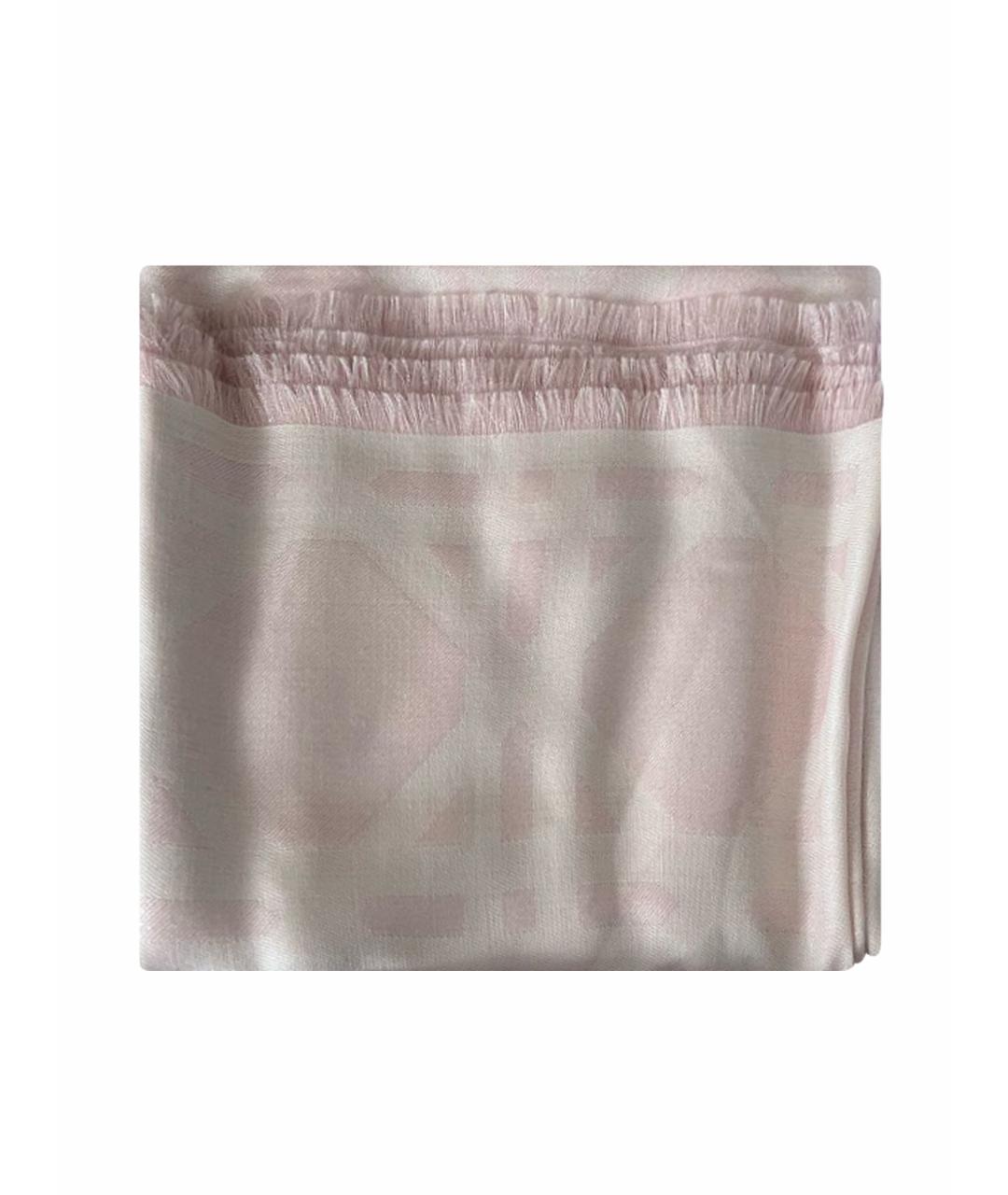 CHRISTIAN DIOR Розовый шелковый платок, фото 1