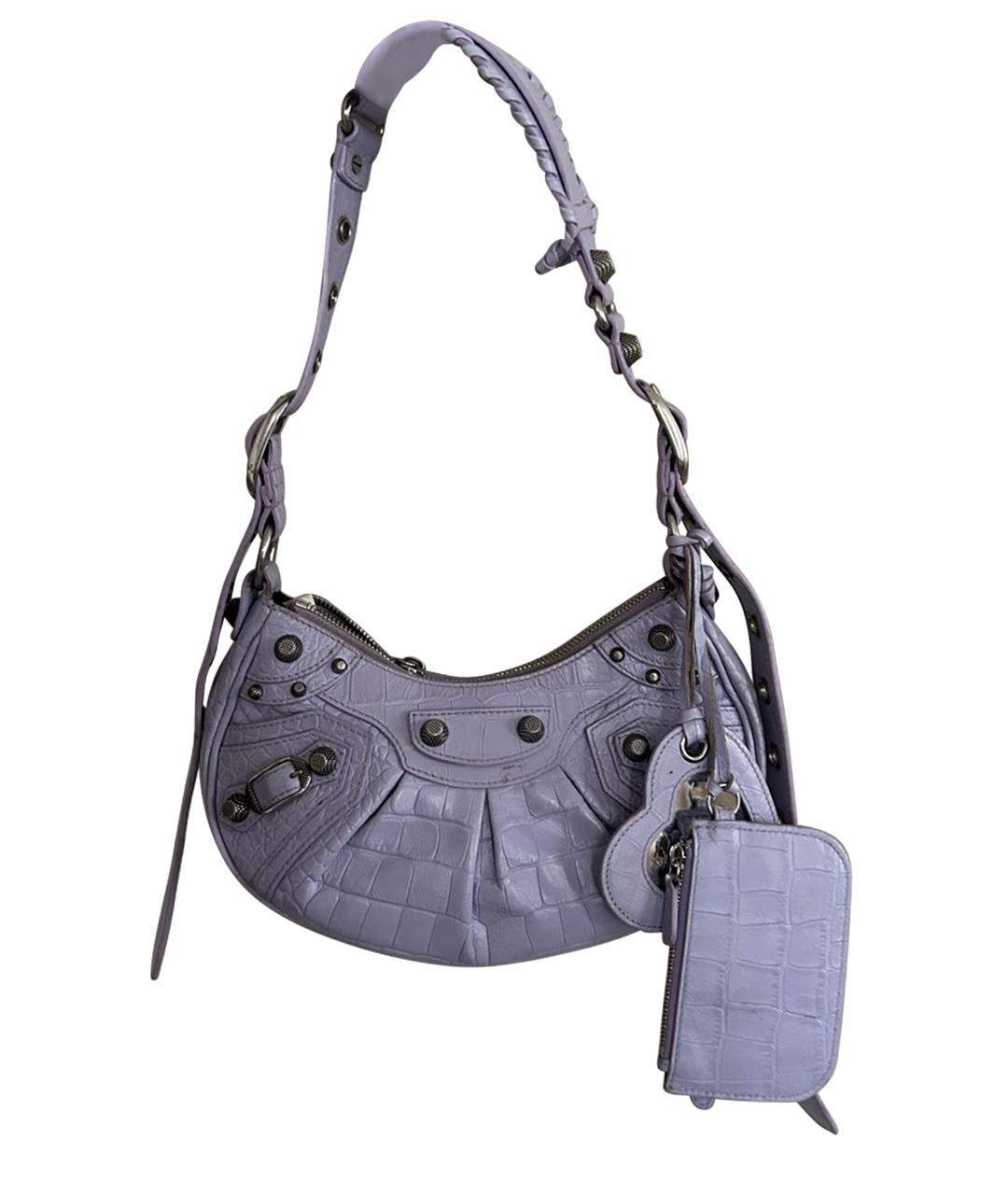 BALENCIAGA Фиолетовая сумка через плечо из лакированной кожи, фото 1