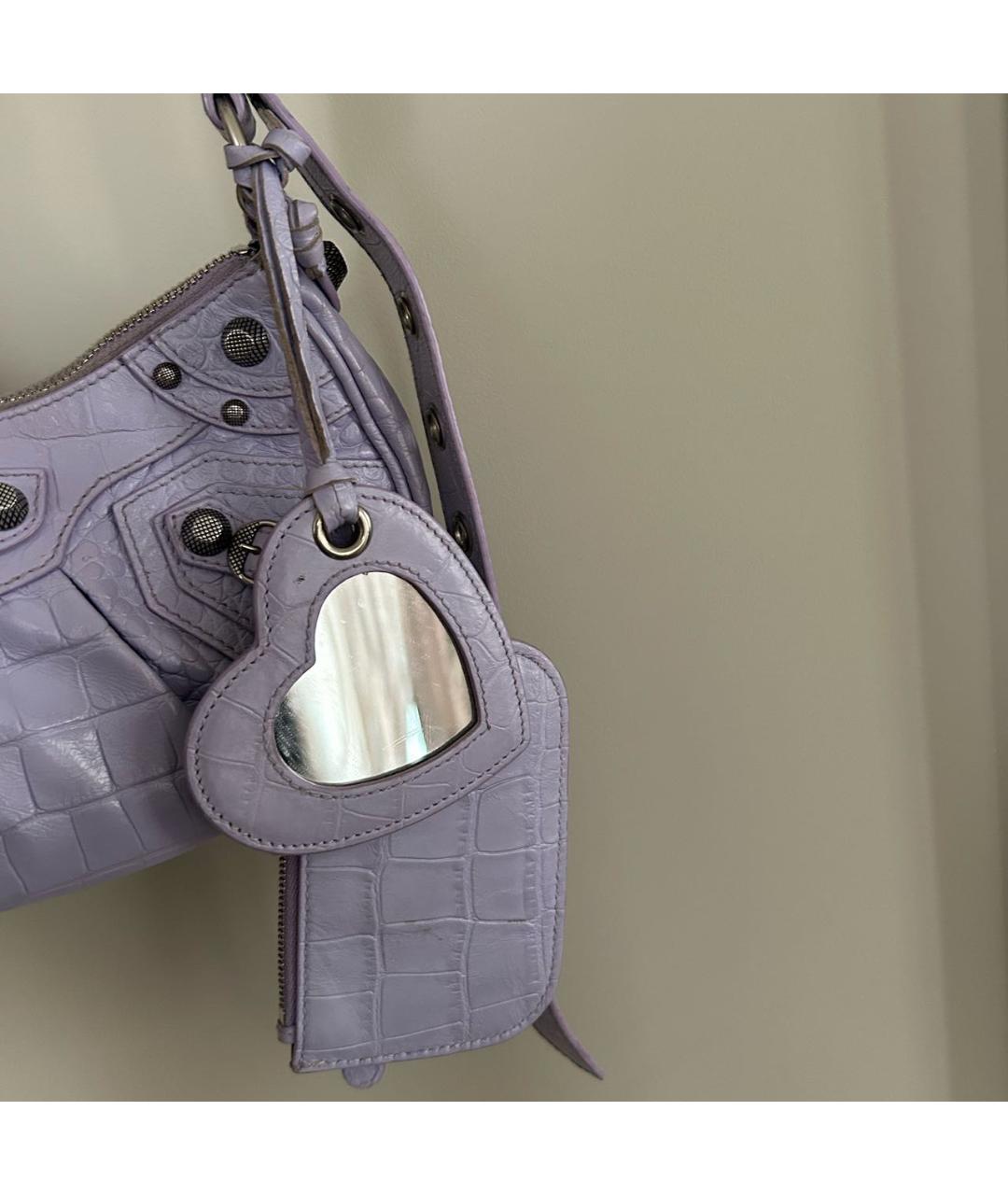 BALENCIAGA Фиолетовая сумка через плечо из лакированной кожи, фото 3
