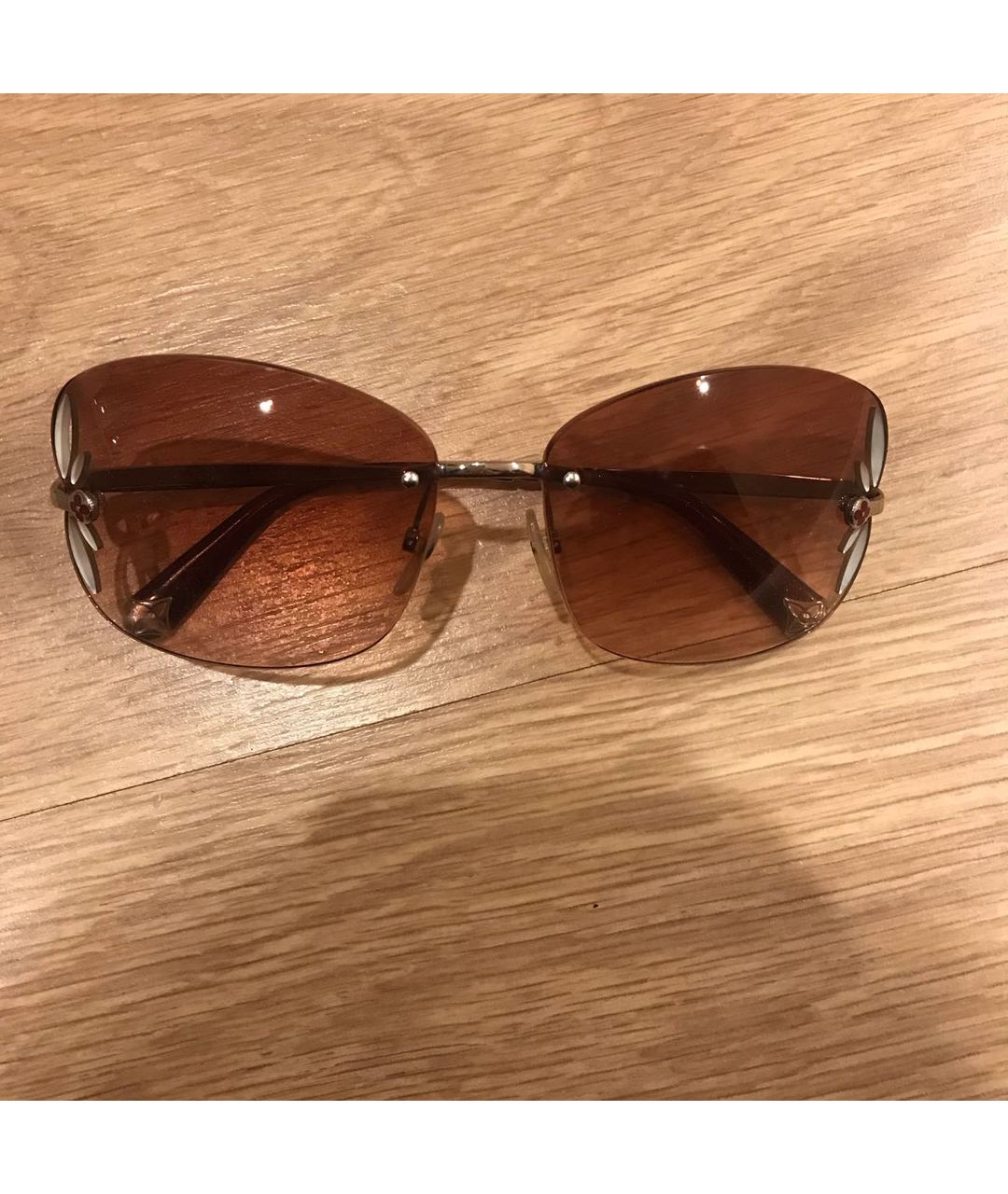 LOUIS VUITTON PRE-OWNED Розовые металлические солнцезащитные очки, фото 5