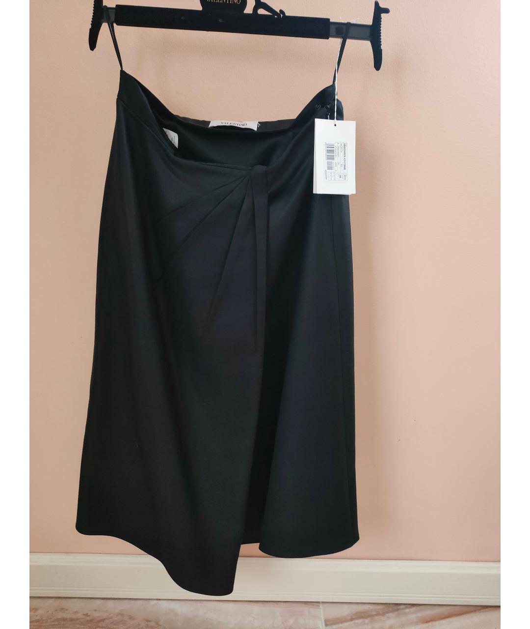 VALENTINO Черная шерстяная юбка миди, фото 5
