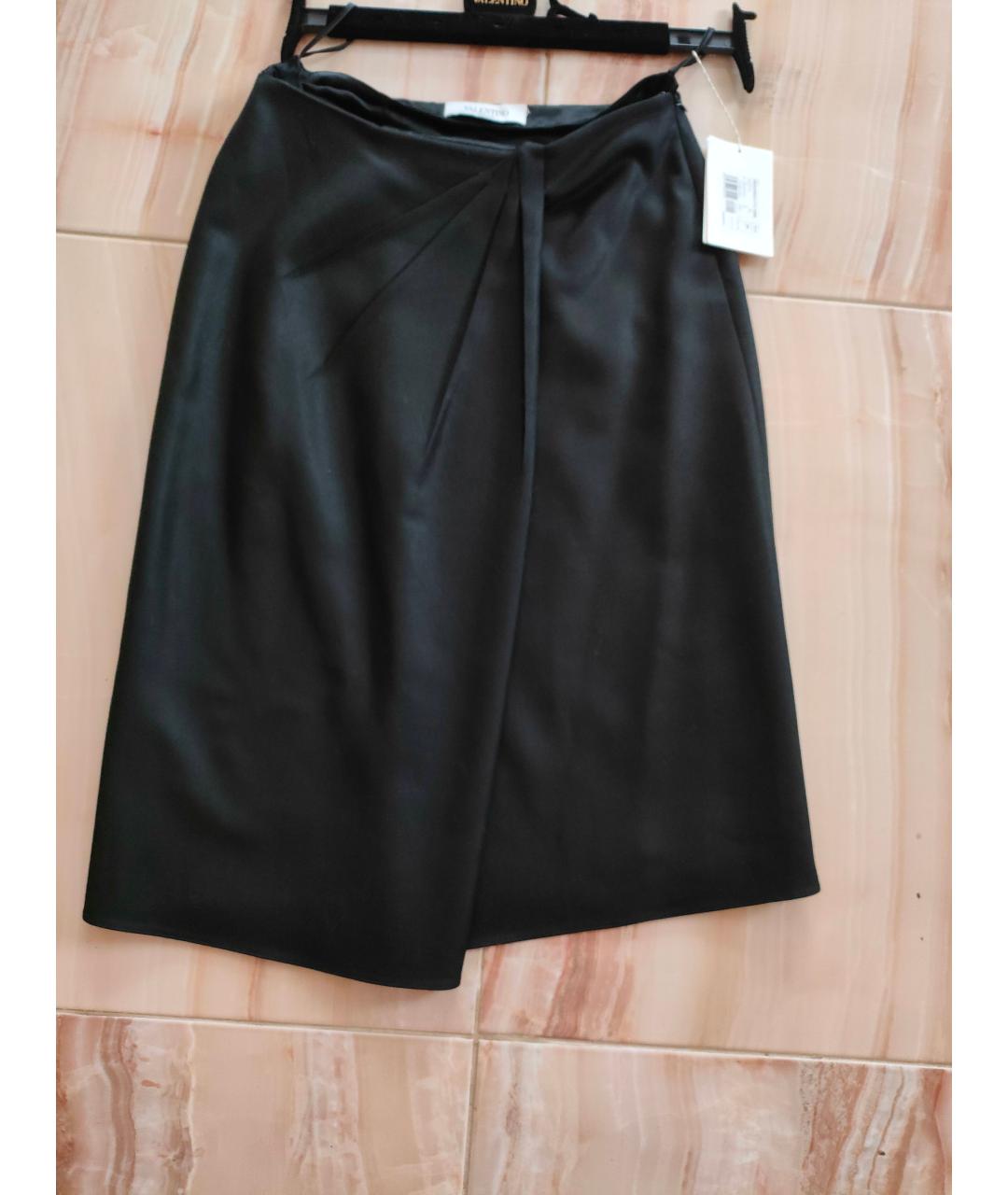 VALENTINO Черная шерстяная юбка миди, фото 9