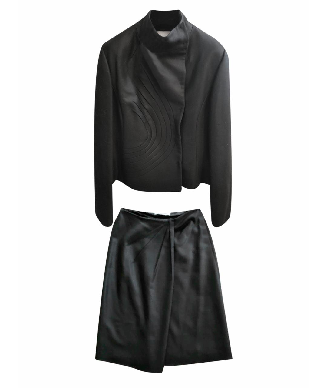 VALENTINO Черный шерстяной костюм с юбками, фото 1