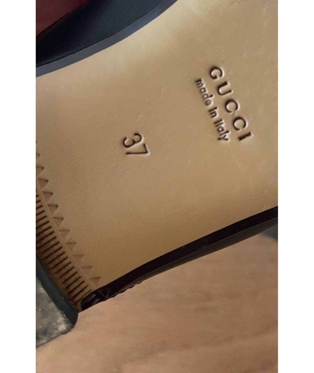 GUCCI Черные кожаные мюли, фото 5