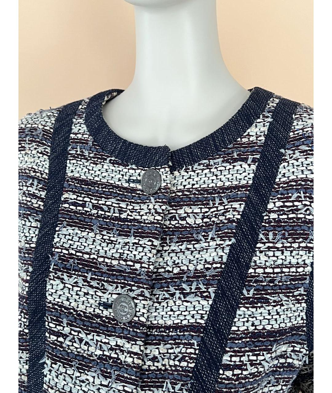 CHANEL Мульти твидовый жакет/пиджак, фото 6